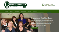 Desktop Screenshot of grossmontescrow.com