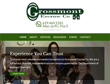 Tablet Screenshot of grossmontescrow.com